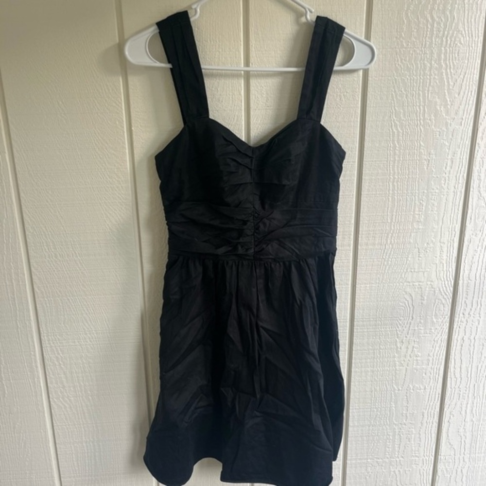 Express Black Ruched Backless Mini Dress